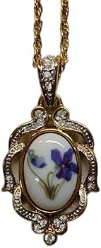 【未使用】アビランド　HAVILAND　ネックレス リモージュ焼　ペンダント Amazon | アビランド HAVILAND ネックレス リモージュ焼